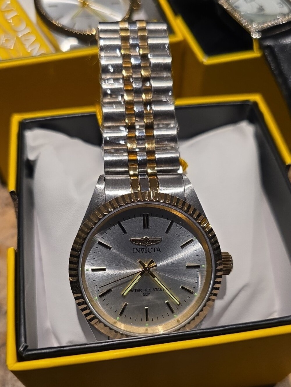 Invicta Two-Tone Silver and Gold Men's Bracelet Watch - Picture 8 of 8